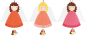 Preview: Wooden Ornament "Little Angel With Curly Hair", Set of 6