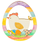 Preview: SUNNYSUE - Wooden Ornaments "Hen Elfriede", Set of 4