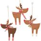 Preview: SUNNYSUE - Wooden Ornaments "Reindeer Rudi", Set of 6