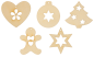 Preview: Wooden Ornaments "Small", 15pcs.