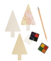 Preview: Wooden Ornament "Christmas Tree", Set of 6