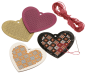 Preview: SUNNYSUE - DIY Keyring Pendants "Hearts For Stitching", 6pcs.