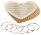 Preview: DIY Keyring Pendants "Hearts For Stitching", 6pcs.