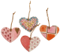 Preview: Wooden Ornament "Heart", Set of 6