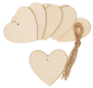 Preview: Wooden Ornament "Heart", Set of 6