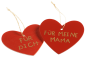 Preview: Wooden Ornament "Heart", Set of 6