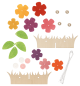 Preview: Tellerteiler "Blumenwiese", 1 Bastelset
