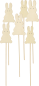 Preview: Holzstecker "Häschengang", 6er Set