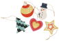 Preview: SUNNYSUE - Wooden Ornaments "Winter", 5pcs.