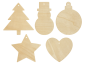 Preview: Wooden Ornaments "Winter", 5pcs.