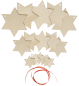 Preview: Wooden Ornaments "Christmas stars in 3 sizes", 15pcs.