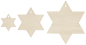 Preview: Wooden Ornaments "Christmas stars in 3 sizes", 15pcs.