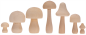 Preview: SUNNYSUE - Wooden mushroom, set 7-pcs.