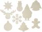 Preview: Big Pack 100 pcs wooden christmas ornaments