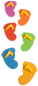 Preview: Moosgummi-Stempel "Mustertreter", 6tlg.