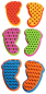 Preview: Moosgummi-Stempel "Mustertreter", 6tlg.