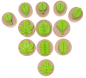 Preview: Holzstempel "Blätter groß", 12tlg.