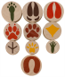 Preview: SUNNYSUE - Wooden Stamps "Animal Tracks", 10pcs.