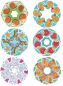 Preview: SUNNYSUE - Giant Stamps "Mandala-Animals", 6pcs.