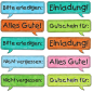 Preview: Holzstempel Set Einladungen, & Todo´s, 6tlg.