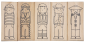 Preview: Holzstempel Rollenspiel Fasching, 5tlg.