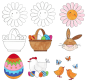 Preview: Giant Stamps "Easter", 6pcs.