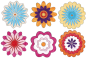 Preview: SUNNYSUE - Giant Stamps "Mandala Flowers", 6pcs.