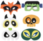 Preview: SUNNYSUE - DIY-Set felt masks for kids 6 pieces