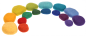 Preview: Regenbogen Flußsteine Filz, 16-tlg.