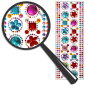 Preview: SUNNYSUE - Glitter Stickers "Gems" (18 Gems, 2 Sheets)