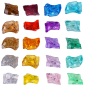 Preview: Decorative gemstones 4 elements, 500 pcs.