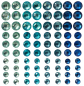 Preview: Selfadhesive rainbow gemstones, 480- pcs
