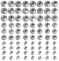 Preview: Selfadhesive rainbow gemstones, 480- pcs