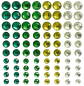 Preview: Selfadhesive rainbow gemstones, 480- pcs