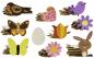 Preview: Big Pack 100 pcs wooden spring ornaments