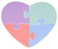 Preview: DIY Puzzle "Heart 4pcs", 1pc.