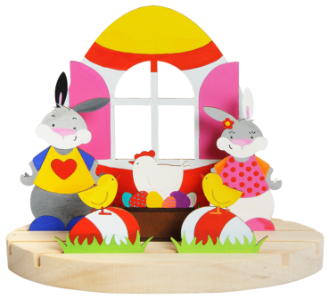 SUNNYSUE - Teelichthalter "Ostern mit Familie Lopi", 8tlg.