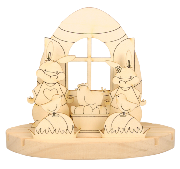 Preview: Fensterdeko "Ostern mit Familie Lopi", 8tlg.