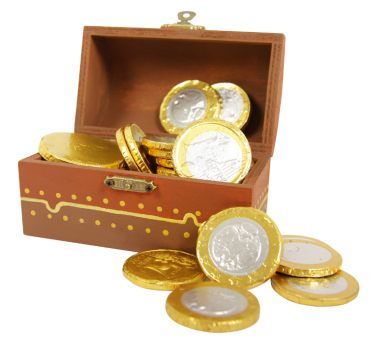 Wooden Chest "Pirate Treasure", 1pc.