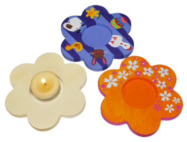 Tealight Holder "Flower", Set of 3