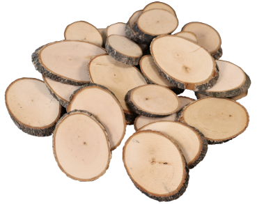Natural Wood Slices Oval, 1000g