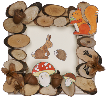 Natural Wood Slices Round, 1000g