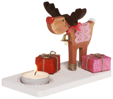 Tealight Holder "Reindeer Rudi", Set of 3