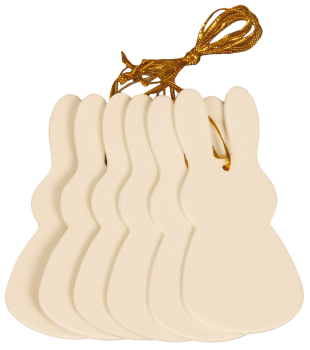 Wooden Ornaments "Easter Bunny", Set of 6