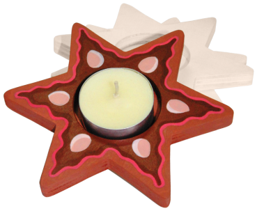 Tealight Holder "Star", Set of 3