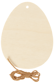 Wooden Ornaments "Easter Egg", Set of 6