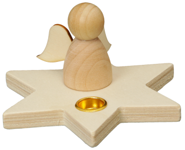 Candle Holder "Star With Little Angel", 1pc.