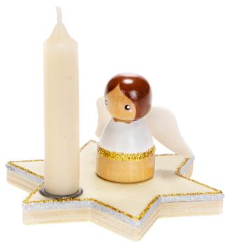 Candle Holder "Star With Little Angel", 1pc.