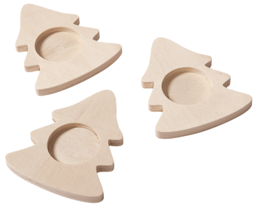 Tealight Holder "Christmas Tree", Set of 3