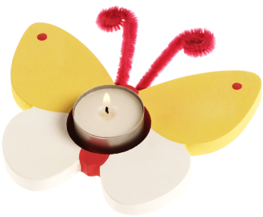 Tealight Holder "Butterfly", Set of 3